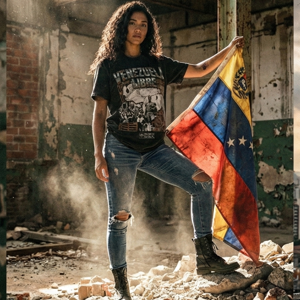 FERAL-002 // VENEZUELA LIBRE - Heavyweight Garment-Dyed Tee.