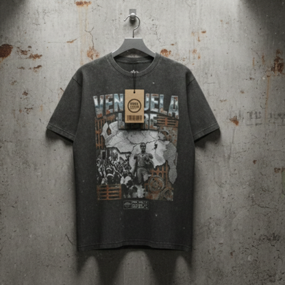 FERAL-002 // VENEZUELA LIBRE - Heavyweight Garment-Dyed Tee.